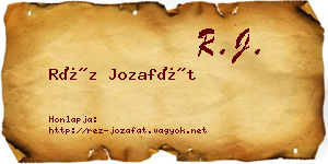 Réz Jozafát névjegykártya